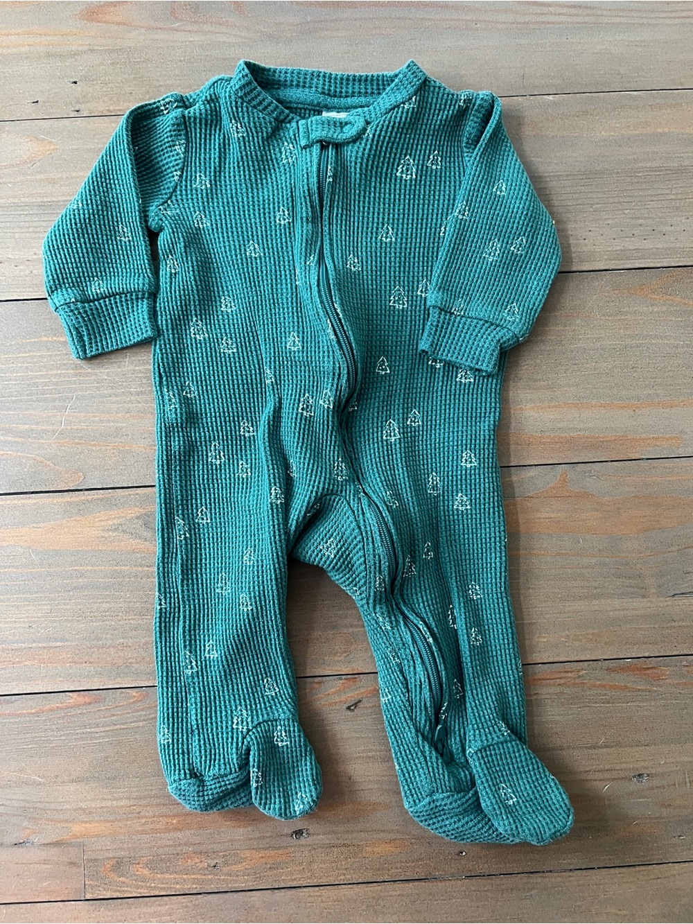 Little Planet Organics Waffle Knit Tree Footie Sleeper - 6 Months